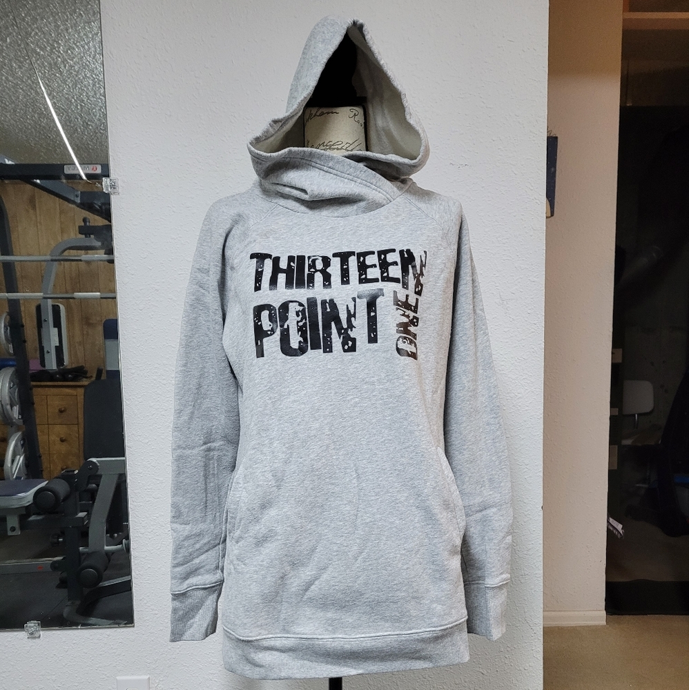 TEK GEAR Long Sweatshirt Hoodie w/front kangaroo pocket Women's Large Gray